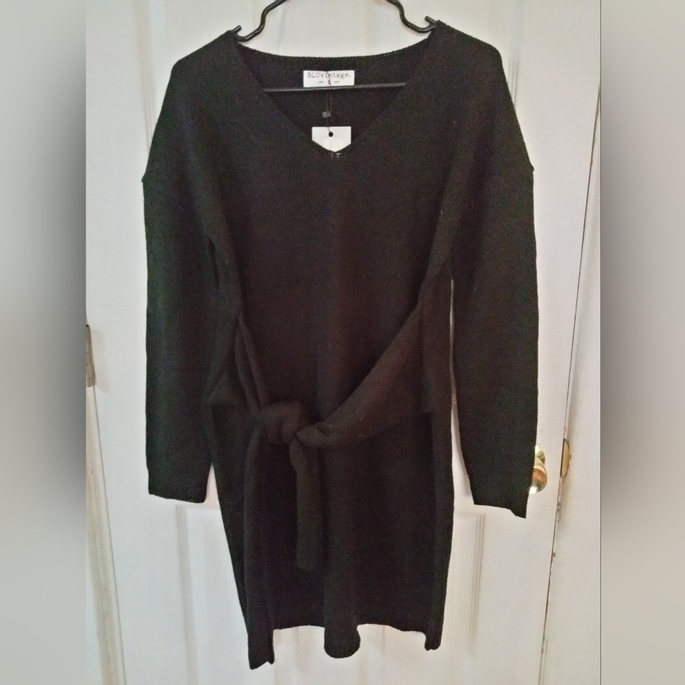 BluVintage Swanson Sweater Dress W/ Tie Waist
